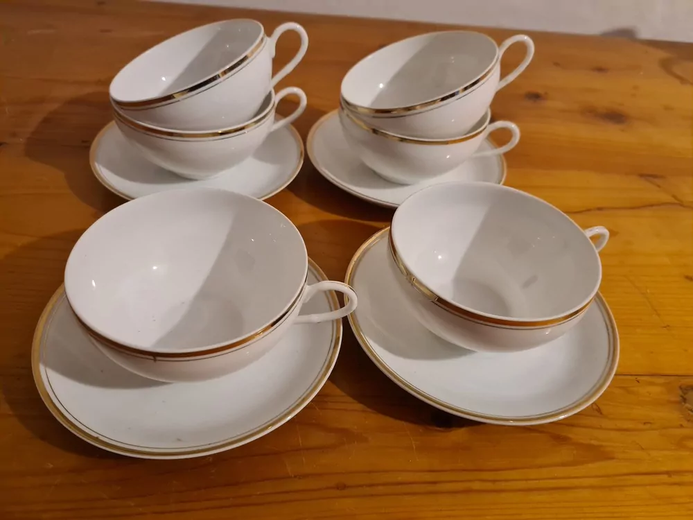 Porcelánová sada na kávu, čaj, 6+4, China