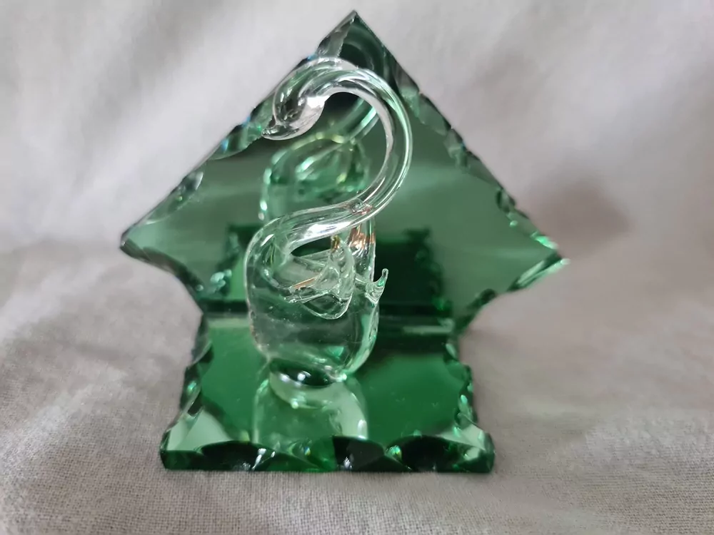 Skleněná figurka, labuť 
