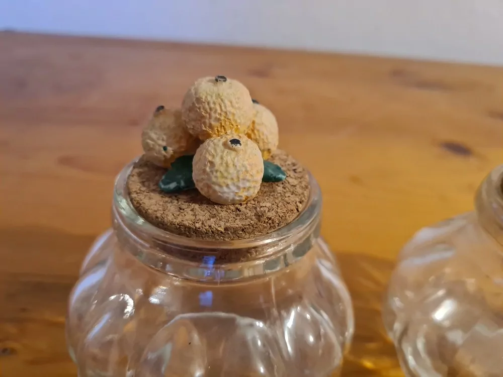 Skleněná dóza, 2x, výška 12cm