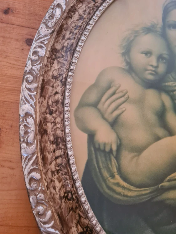 Oválný svatý obraz, 60x50cm