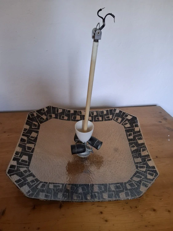 Retro lustr Německo, výška 49cm, 54y46cm