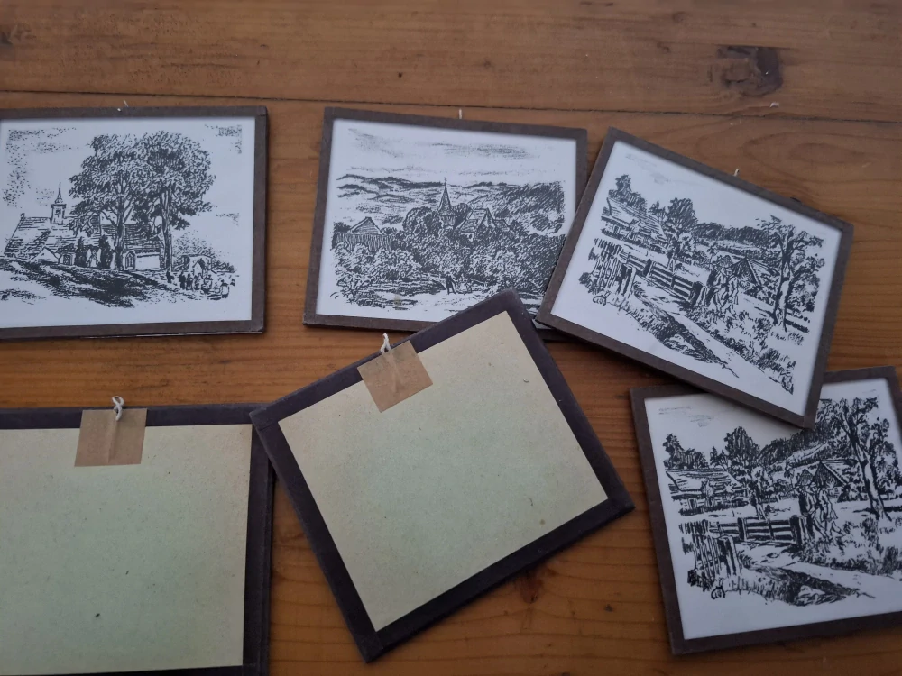 Černobílý obrázek na zavěšení, 6x