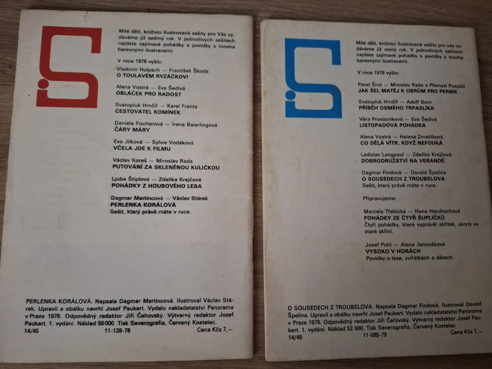 Ilustrované sešity, Perlenka Korálová (1978) a O sousedech z Troubelova (1979)