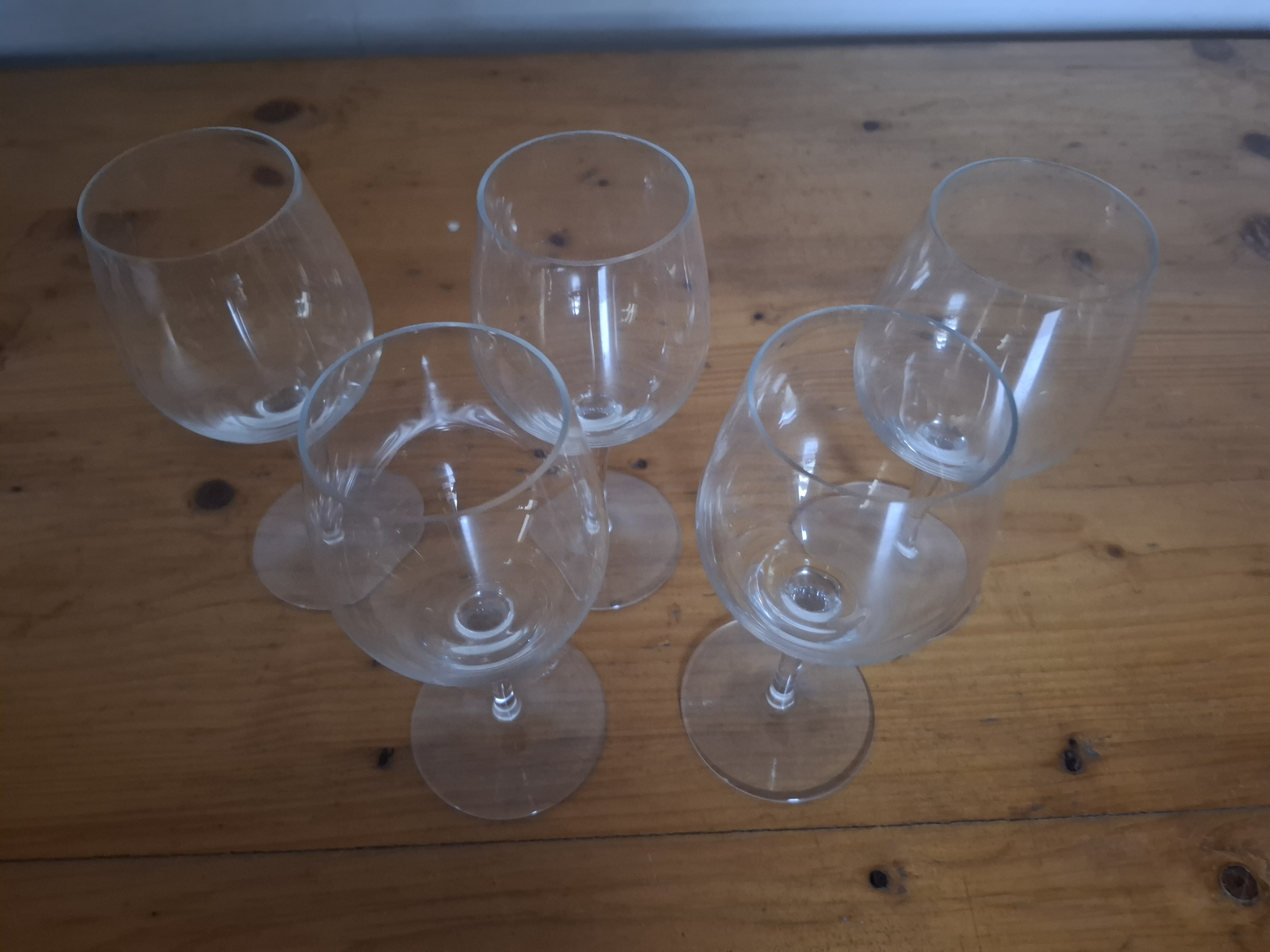 Sklenice na víno, 5ks,  výška 17cm