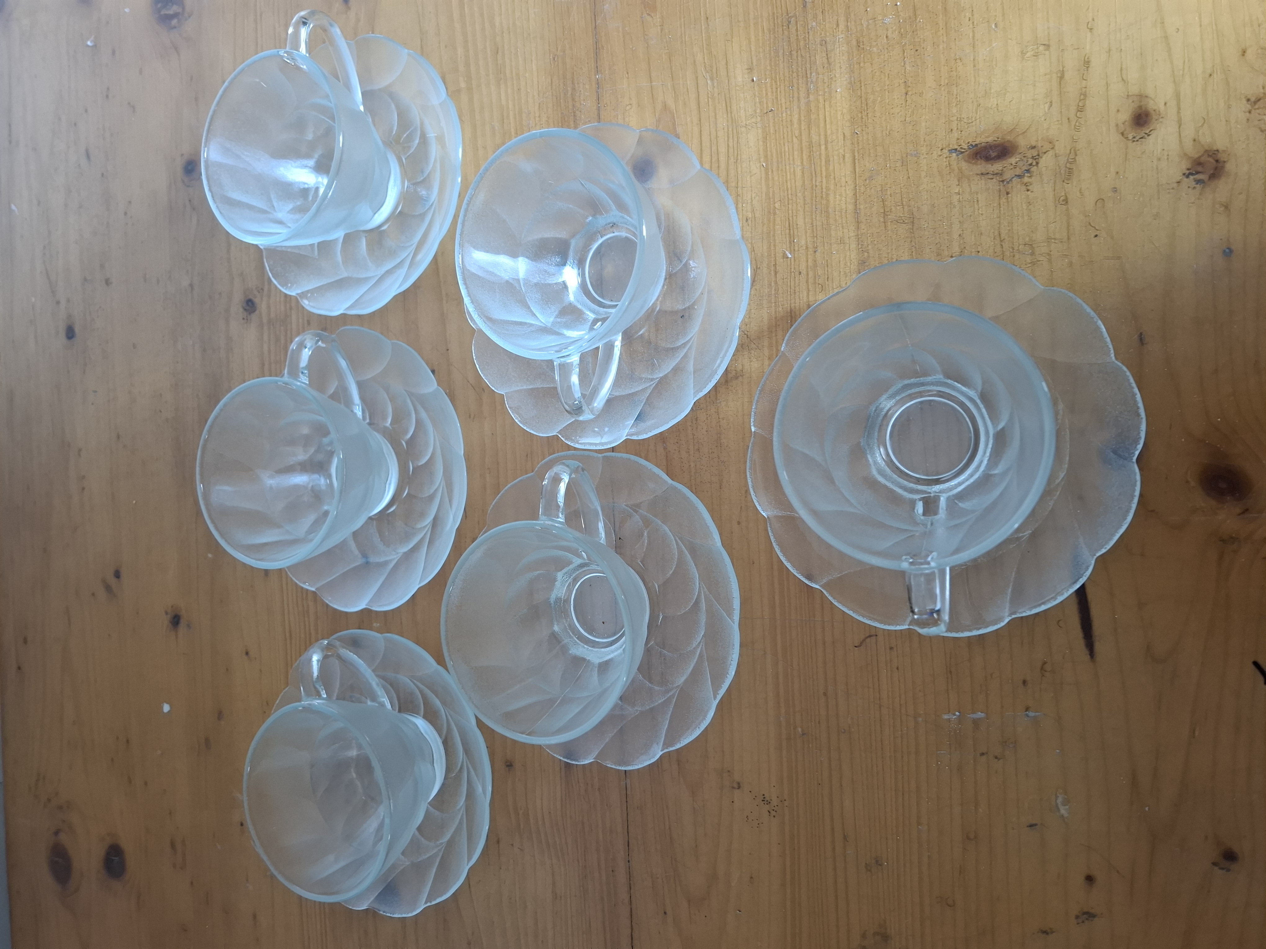 Sada na čaj, kávu, skleněná, 6+6