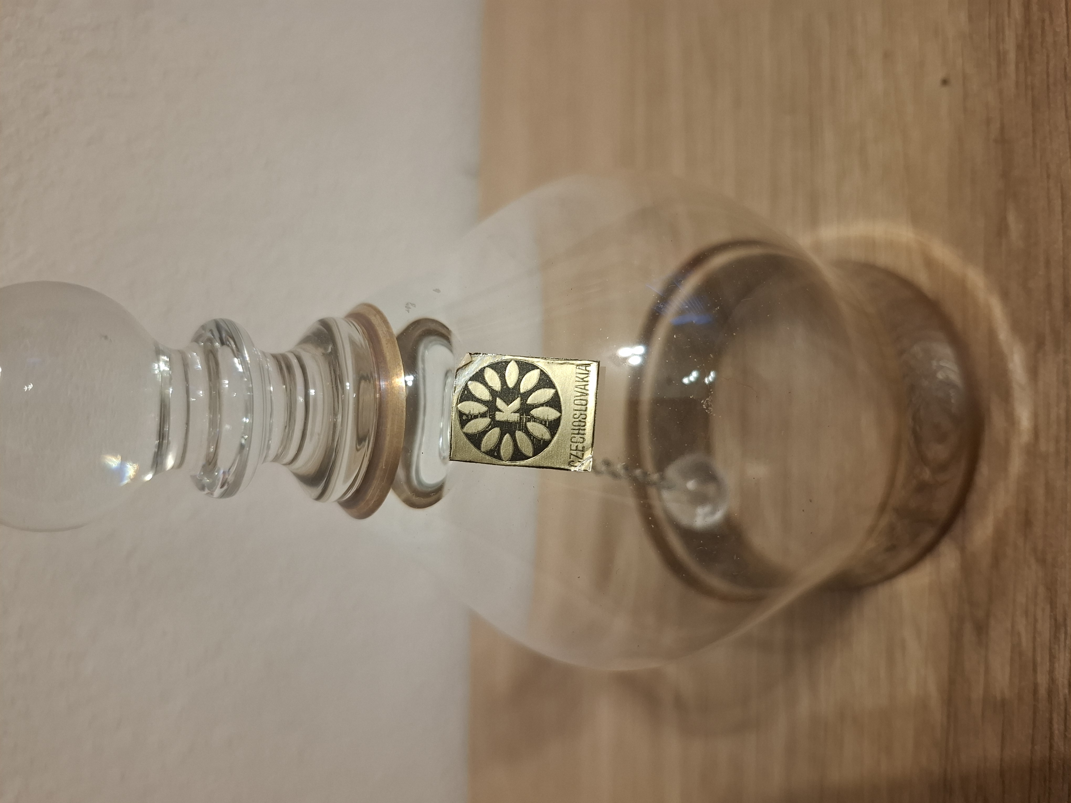 Bílý zvoneček, sklárna Květná Czechoslovakia 