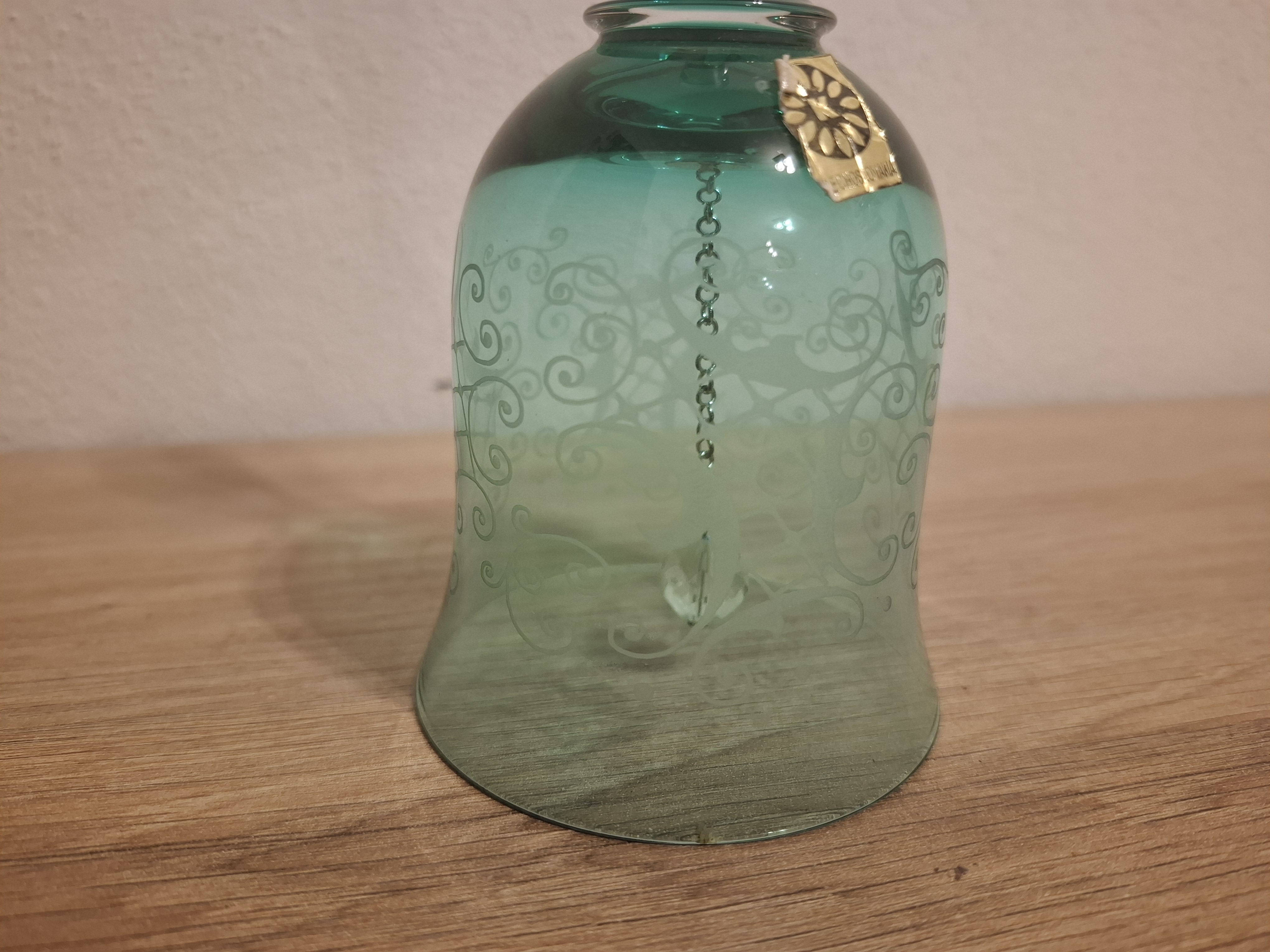 Zelený zvoneček, sklárna Květná Czechoslovakia 