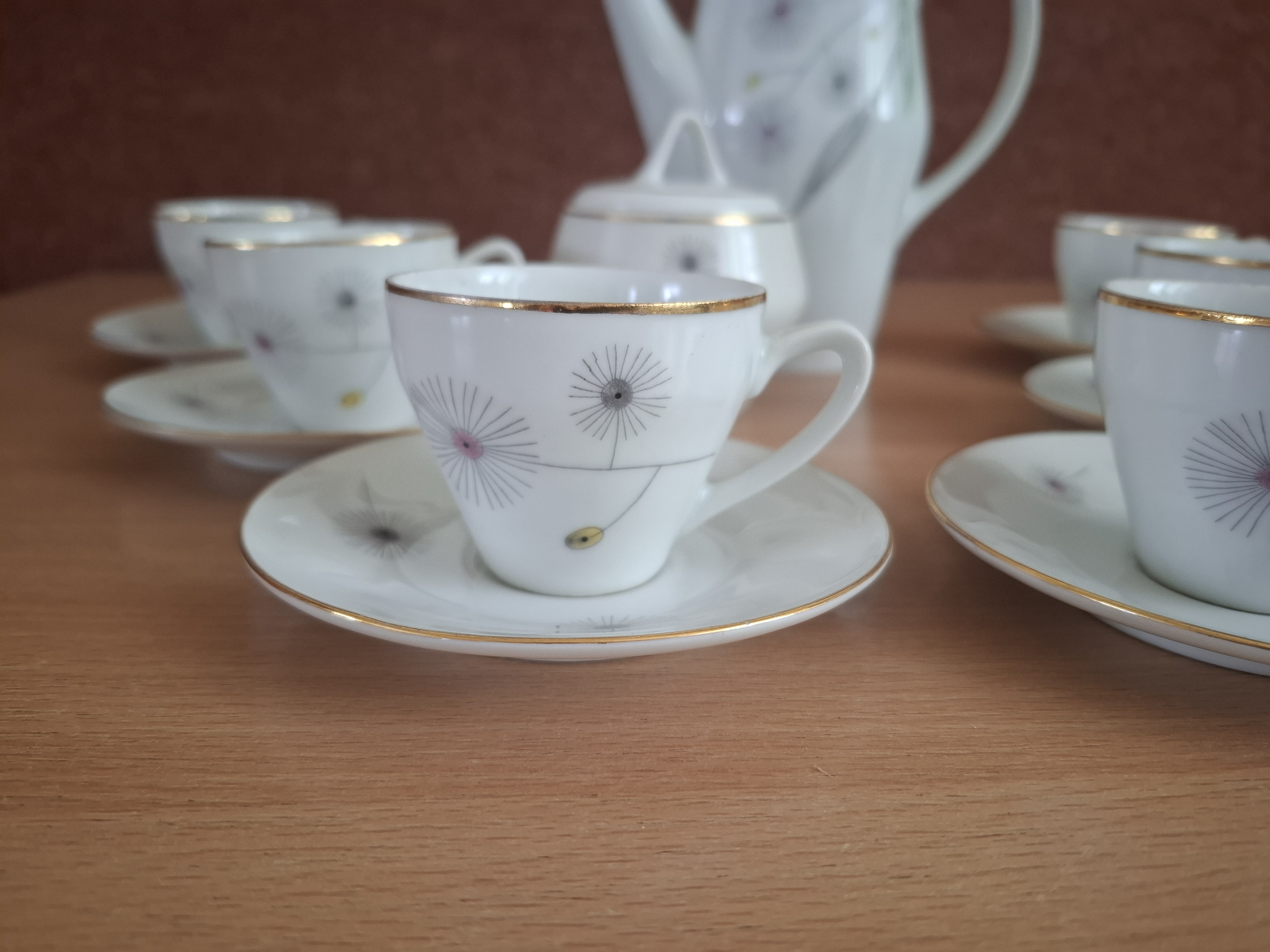 Sada na kávu pro 6 osob, Brusel, Expo 58, návrh V. Tikal