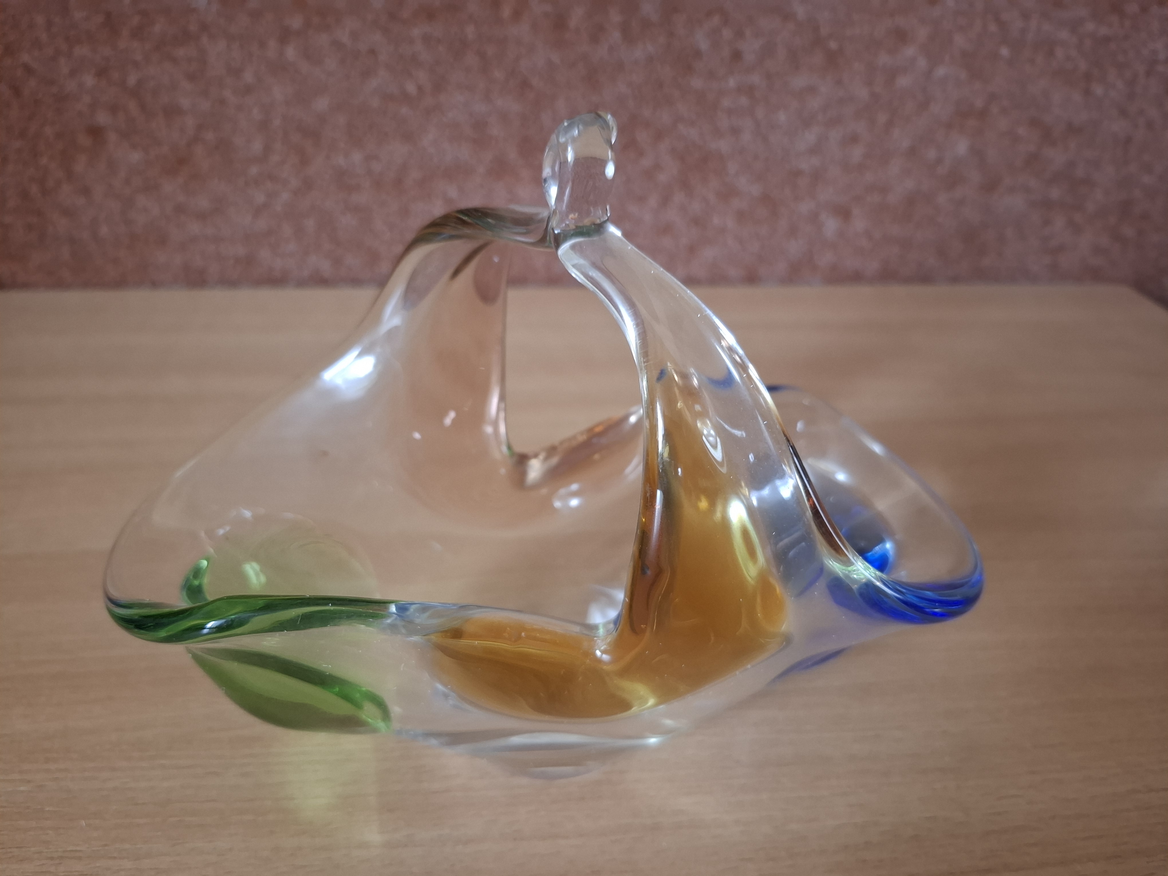 Košík, hutní sklo, Rhapsody, F. Zemek