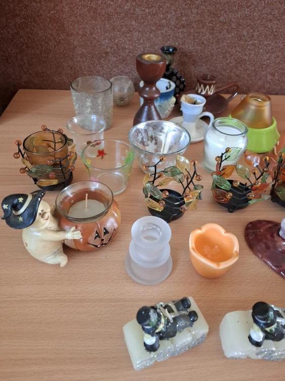 Svícen, svícny, svíčky, mix, cena za vše