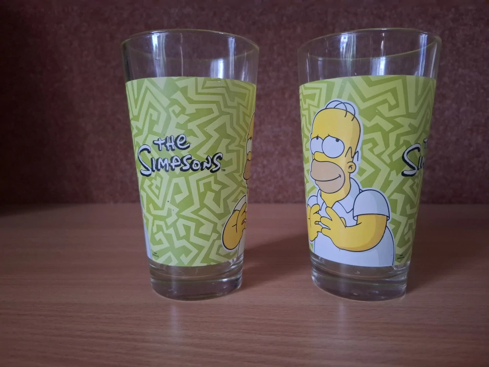 2x sklenice Homer Simpson, The Simpsons, cena za vše 