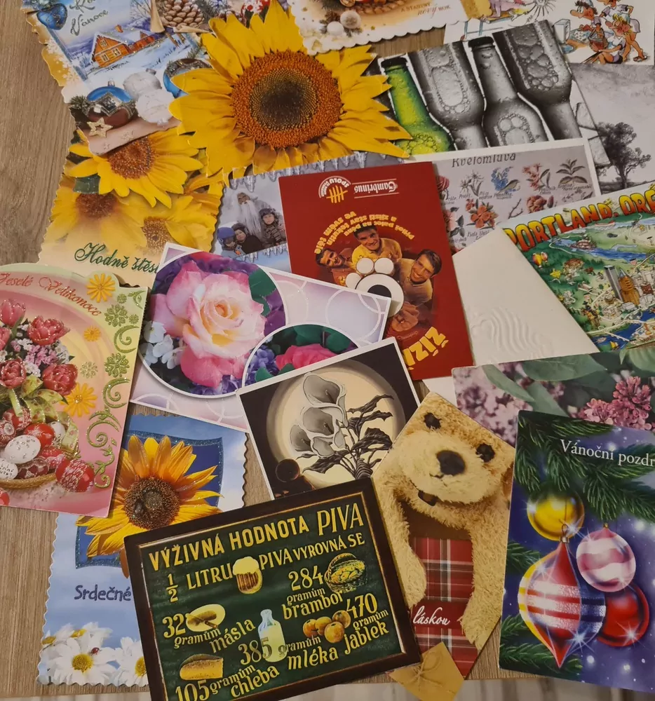 Pohlednice 24ks, prošlé poštou 