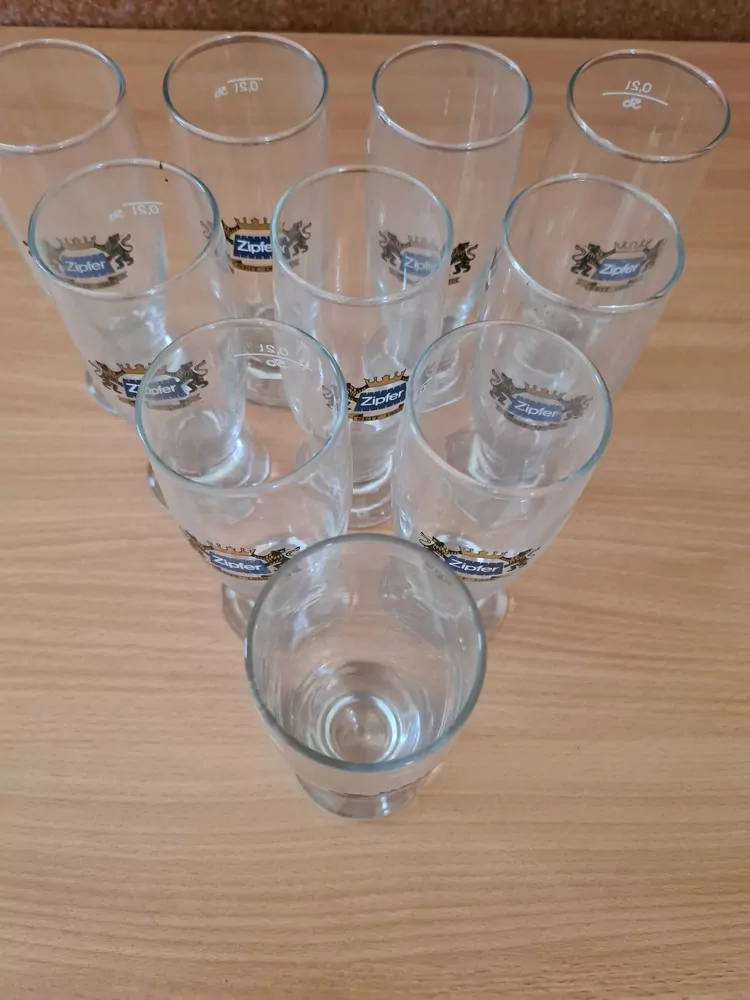 Sklenice pivní zn. Zipfer, Rakousko  0,2dcl