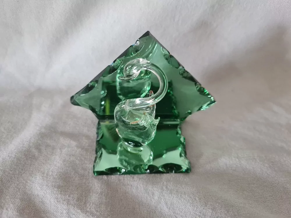 Skleněná figurka, labuť 