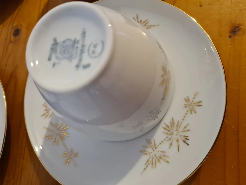 Porcelánová sada na kávu, Bohemia Czechoslovakia, 14ks