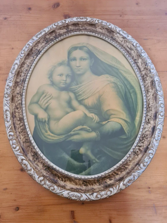 Oválný svatý obraz, 60x50cm