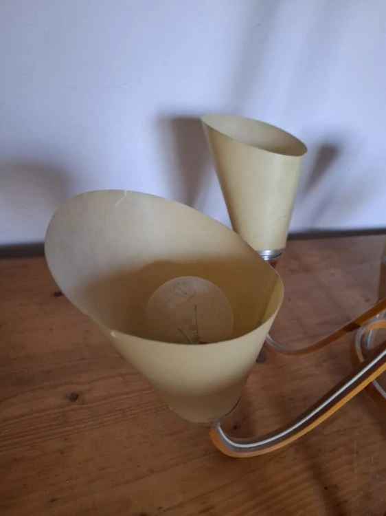 Retro lustr, 6 ramen, výška 60cm, průměr 72cm, Humpolec 