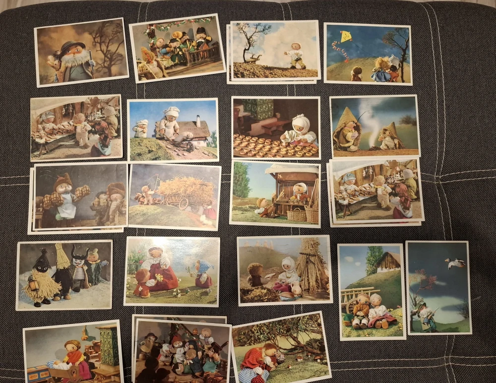 Pohlednice Jiří Trnka, z loutkového filmu Špalíček, 24ks