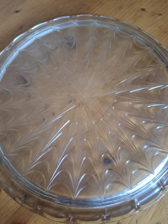 Servírovací talíř, podnos, lisované sklo 