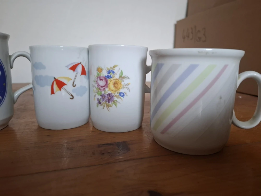 Retro hrnek, hrníček, 5ks, mix značek Czechoslovakia 