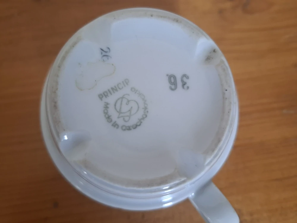 Retro gastro hrnek, Benedikt Dvory, modrý proužek 