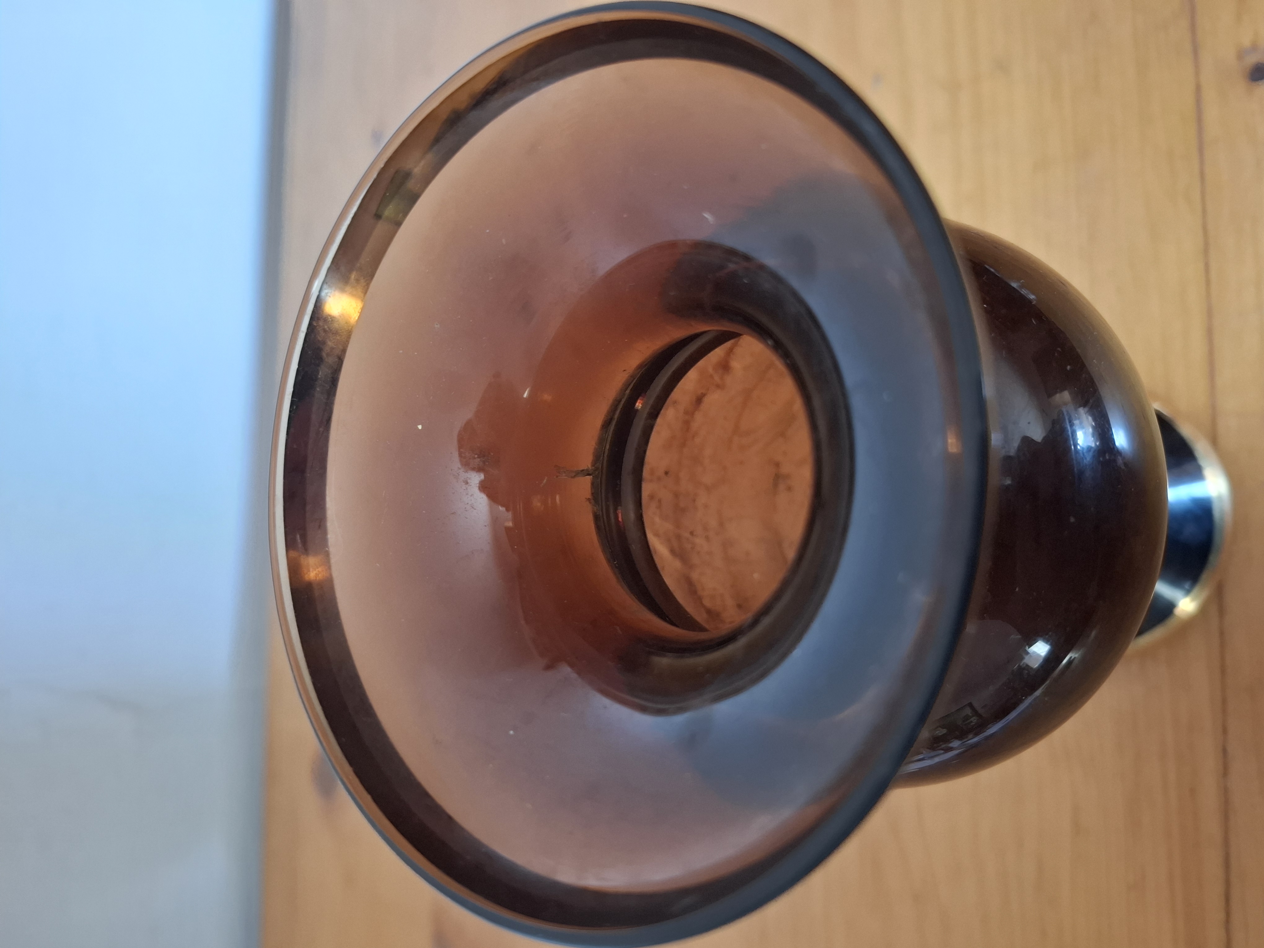 Retro váza, hnědá, výška 25cm