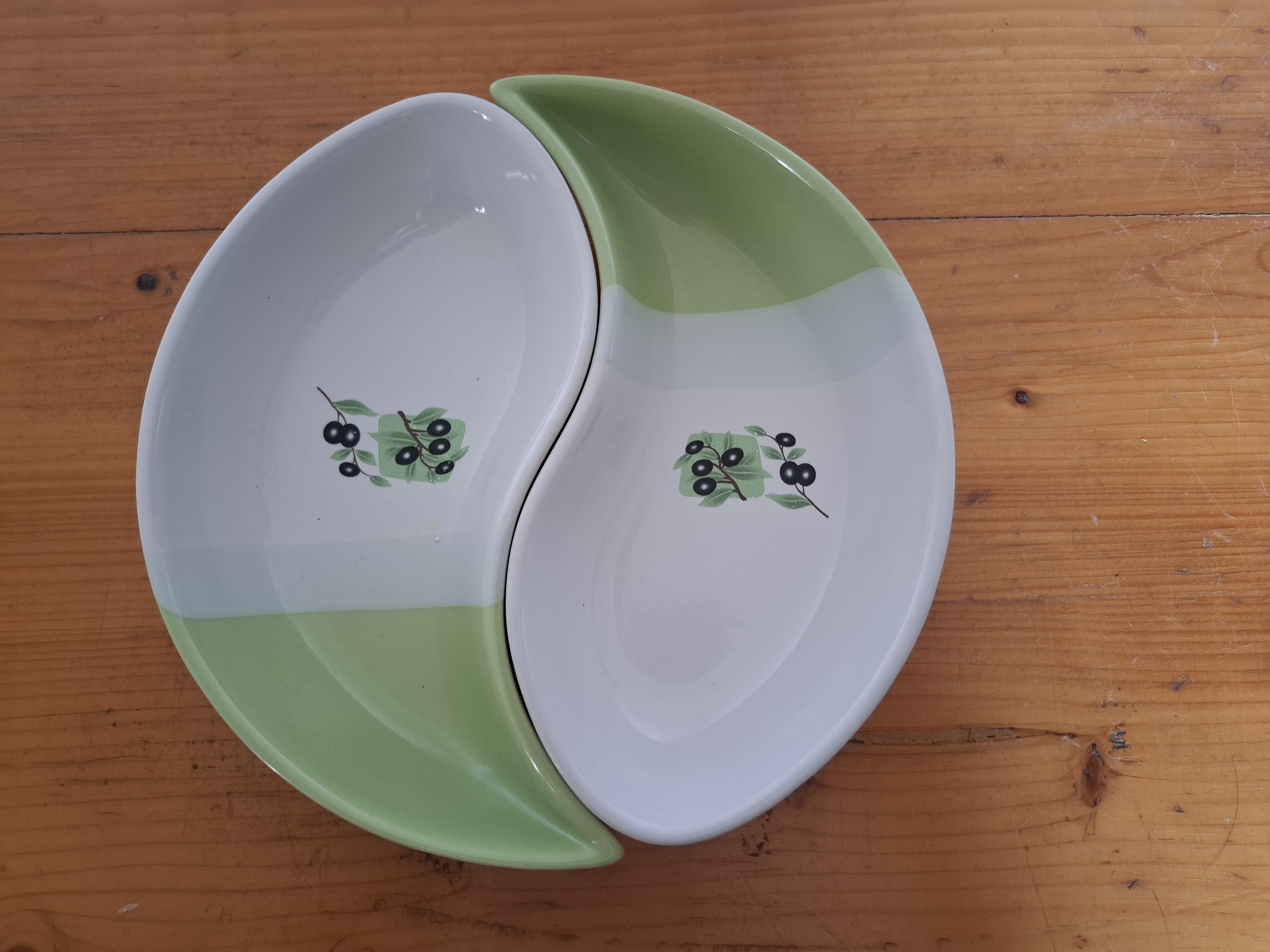 Misky, 2ks na dobroty, dekor olivy 