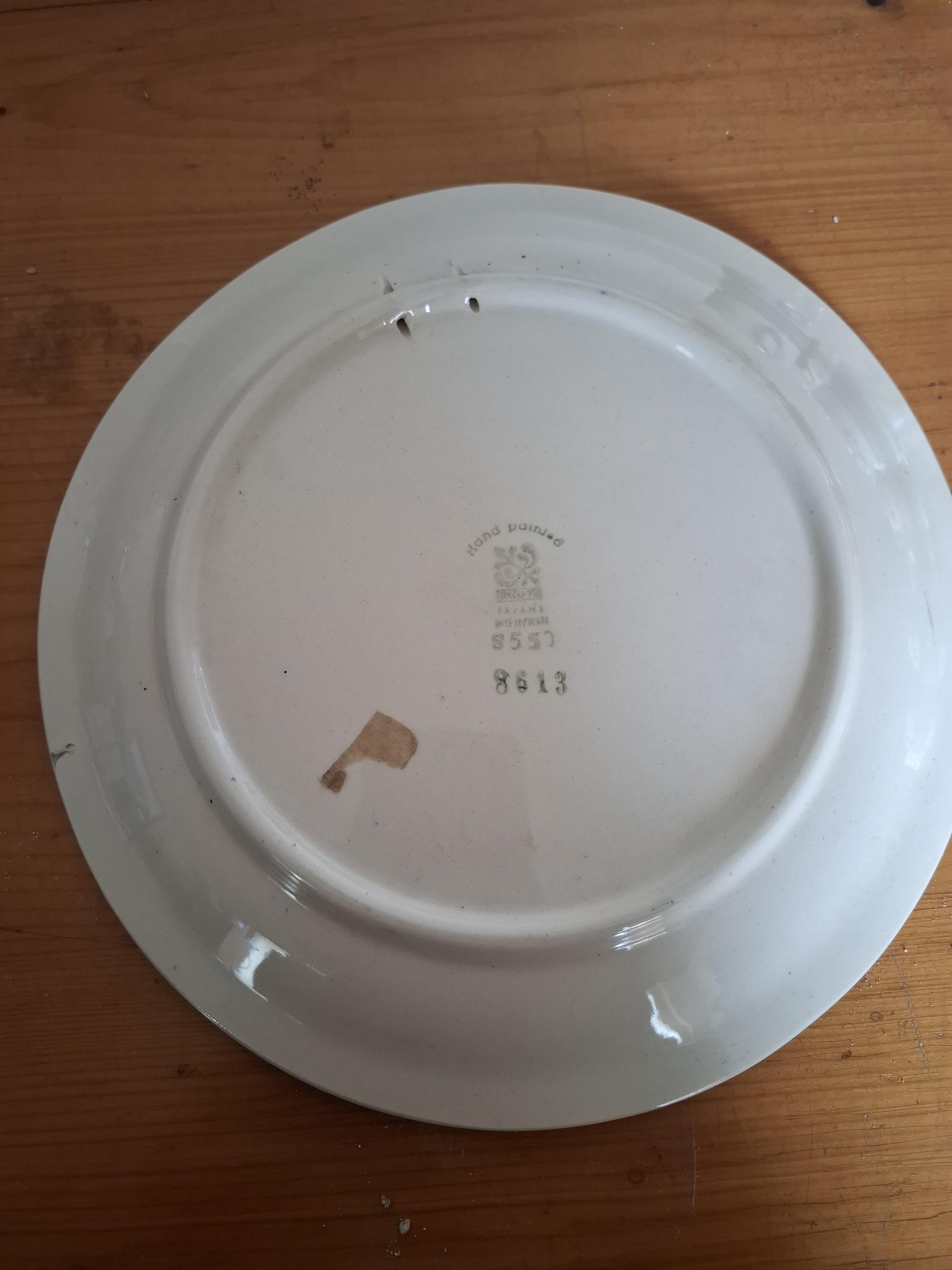 Malovaný talíř, Fajáns Polsko, keramika k zavěšení 