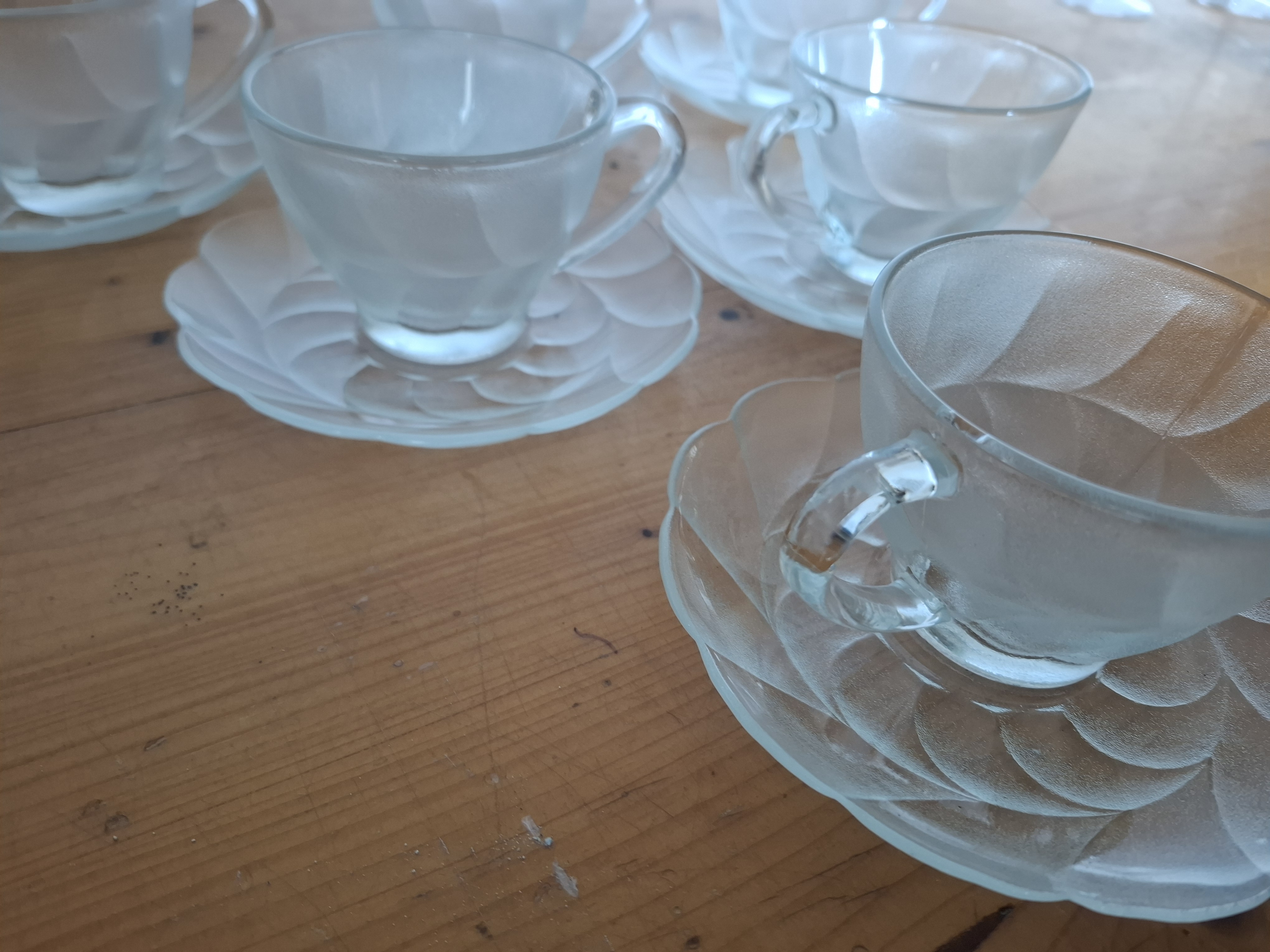 Sada na čaj, kávu, skleněná, 6+6