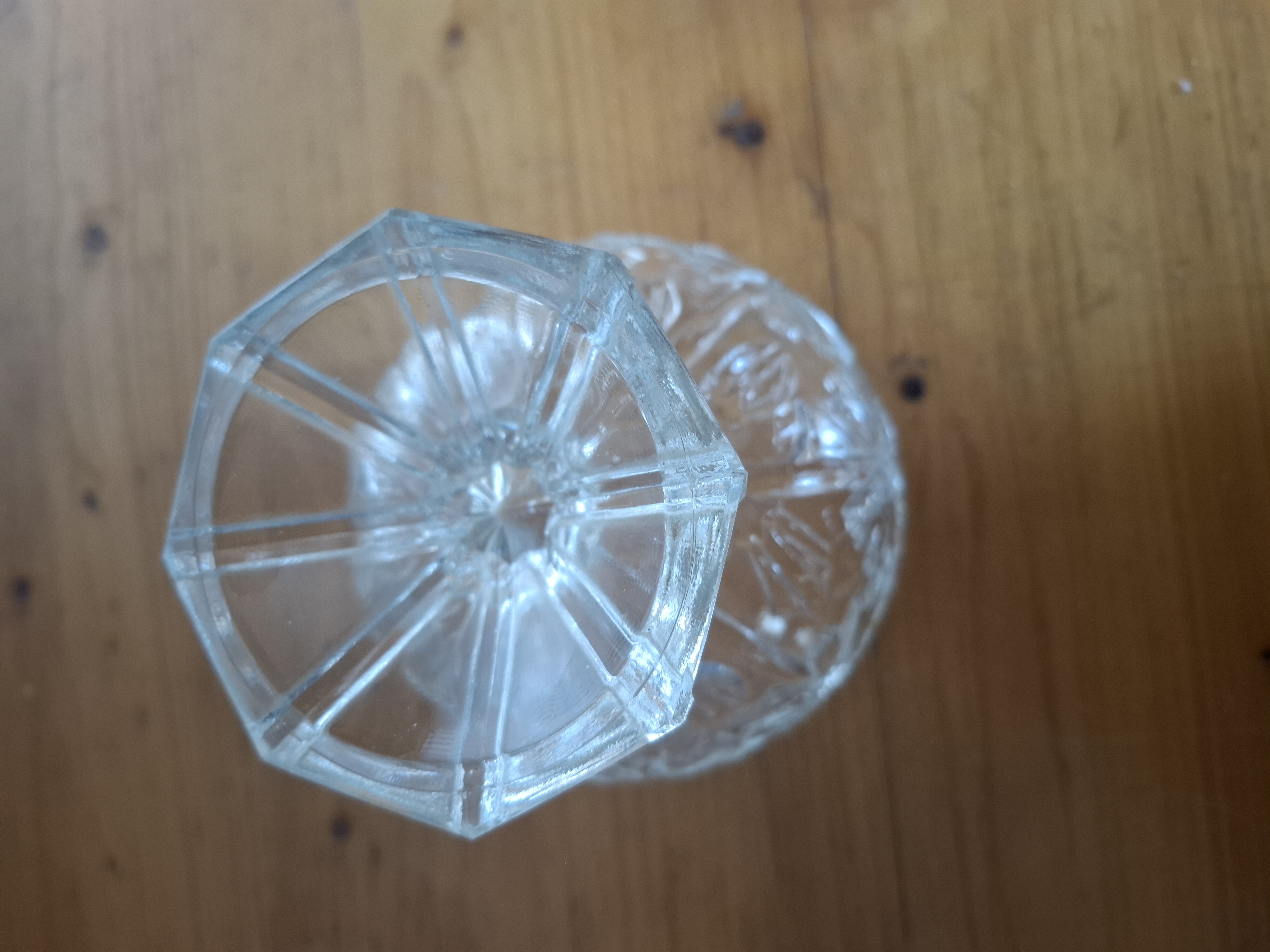 Miska na nožce, nástolec, dekor květy/chrpy