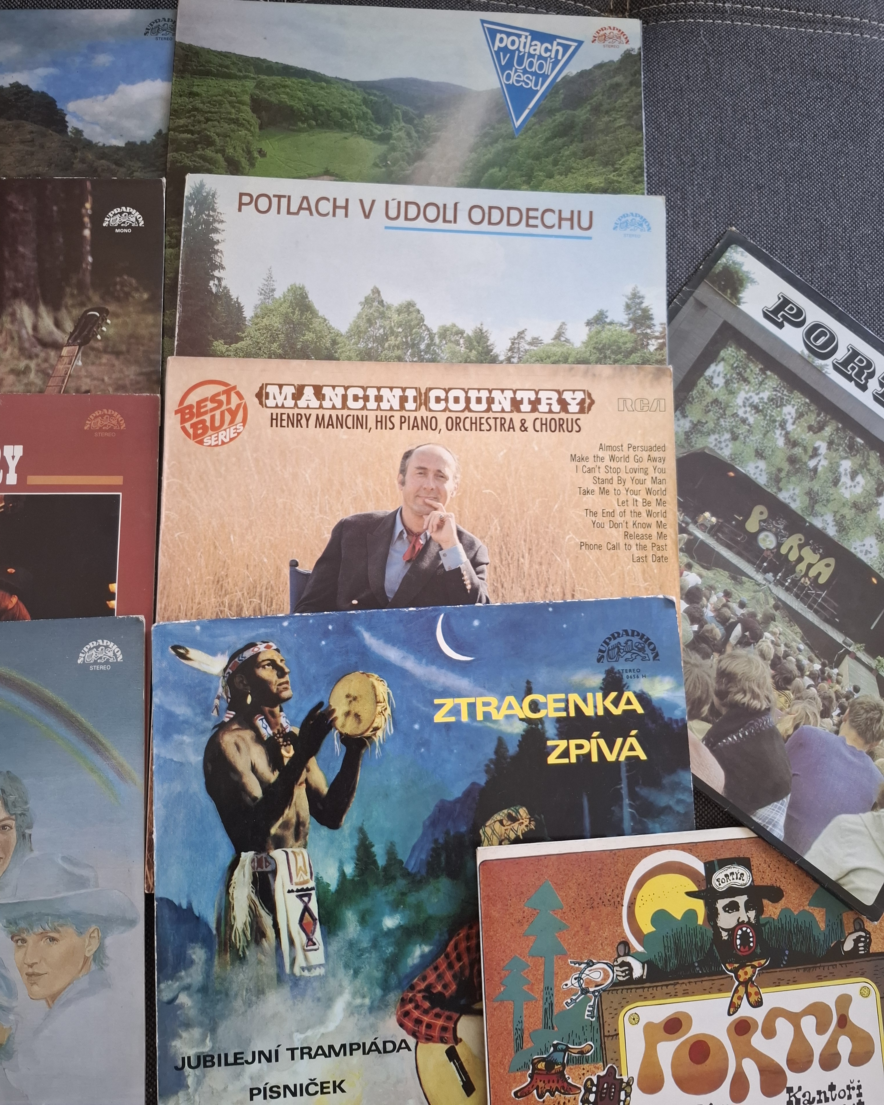 LP 10x folk, country hudba, cena za vše