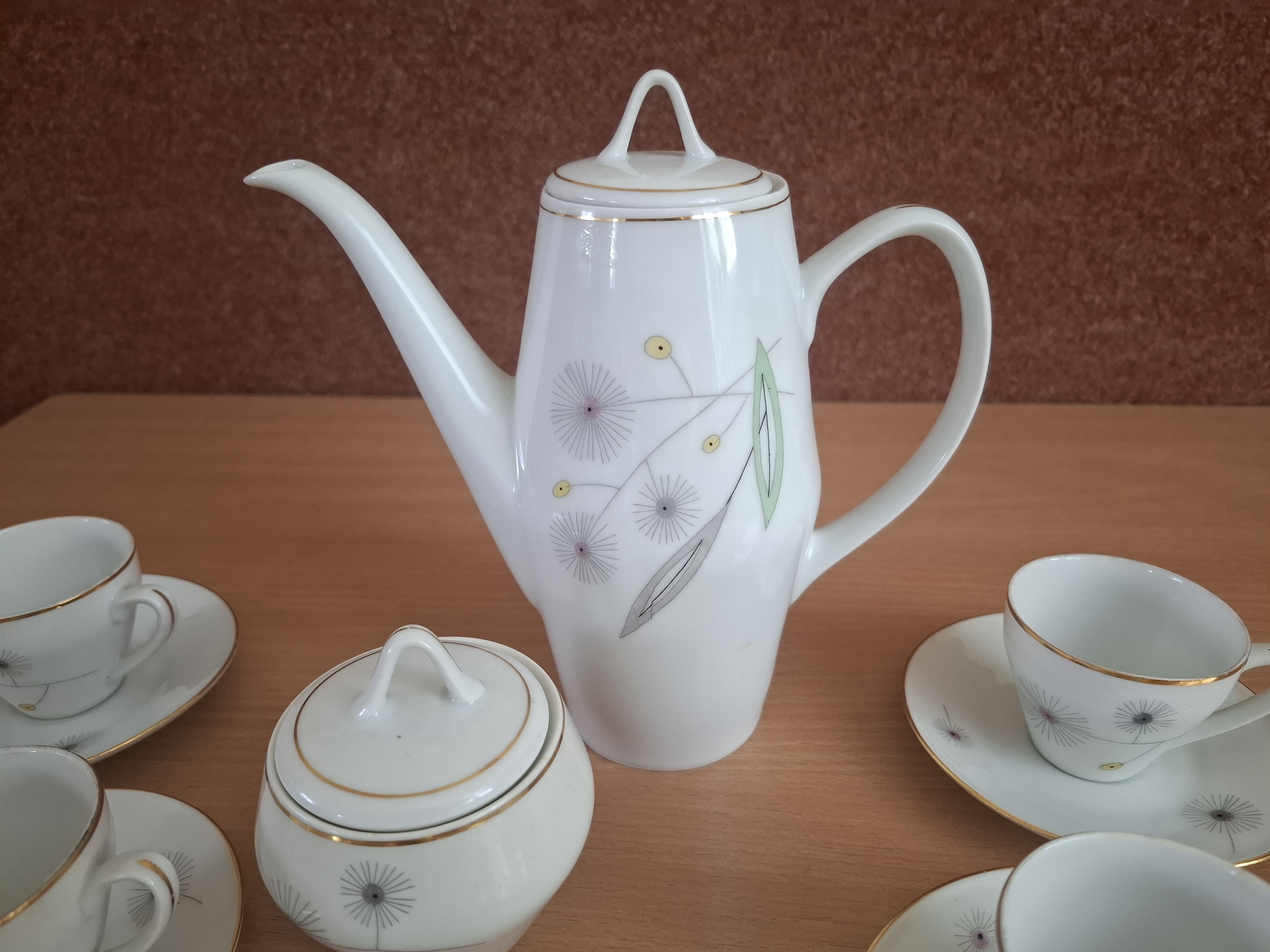 Sada na kávu pro 6 osob, Brusel, Expo 58, návrh V. Tikal