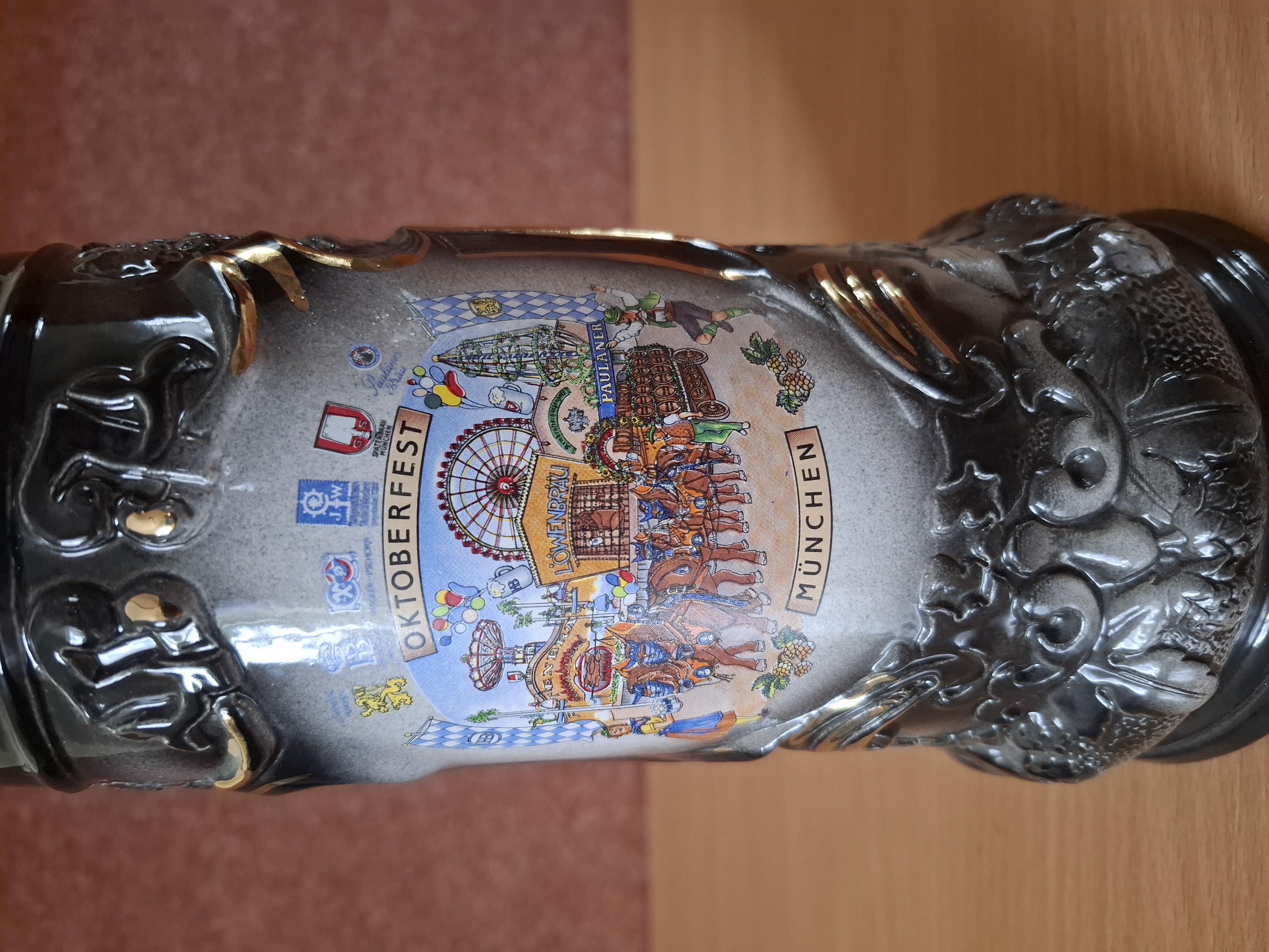 Pivní korbel, tuplák, Octoberfest. K. Stein Germany 