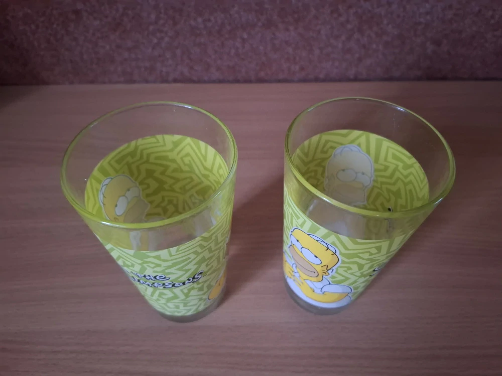 2x sklenice Homer Simpson, The Simpsons, cena za vše 