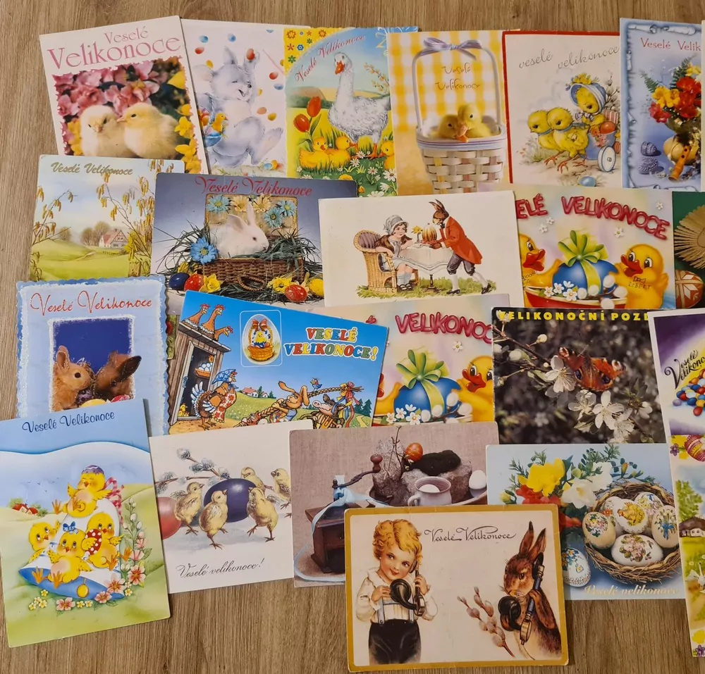 Pohlednice, Velikonoce, 27x, mix, prošlé