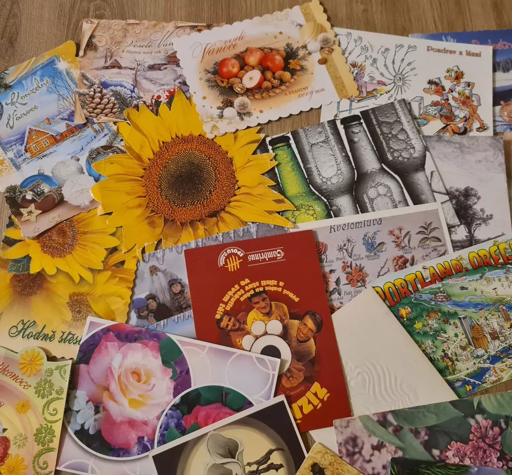 Pohlednice 24ks, prošlé poštou 