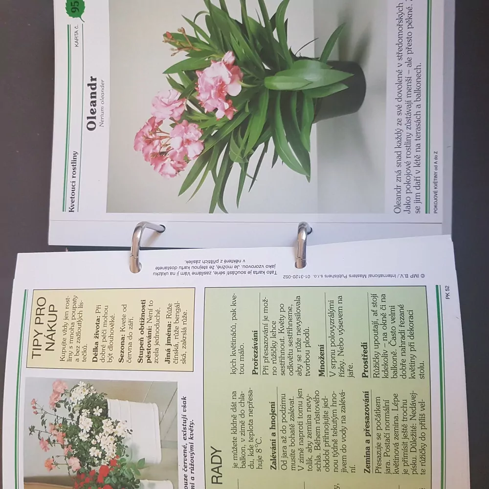 Pokojové květiny od A do Z, sbírkové listy 