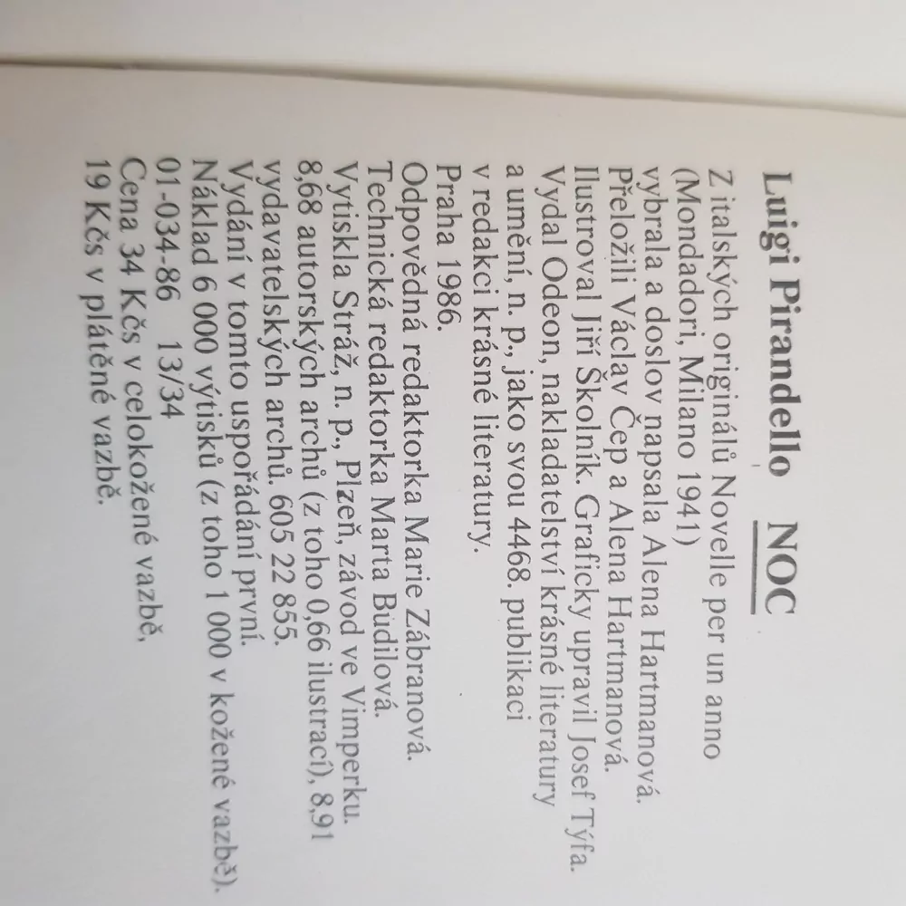 Noc, Luigi Pirandello