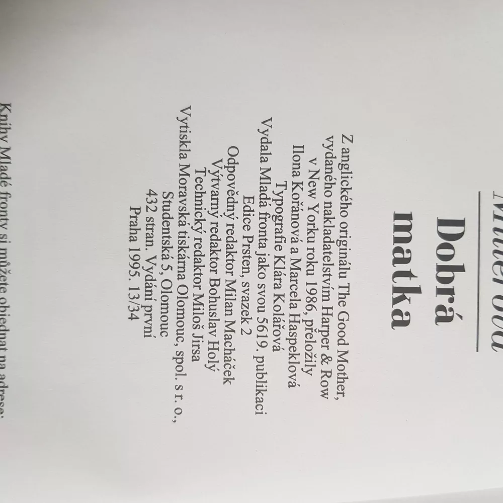 Dobrá matka, Sue Millerová