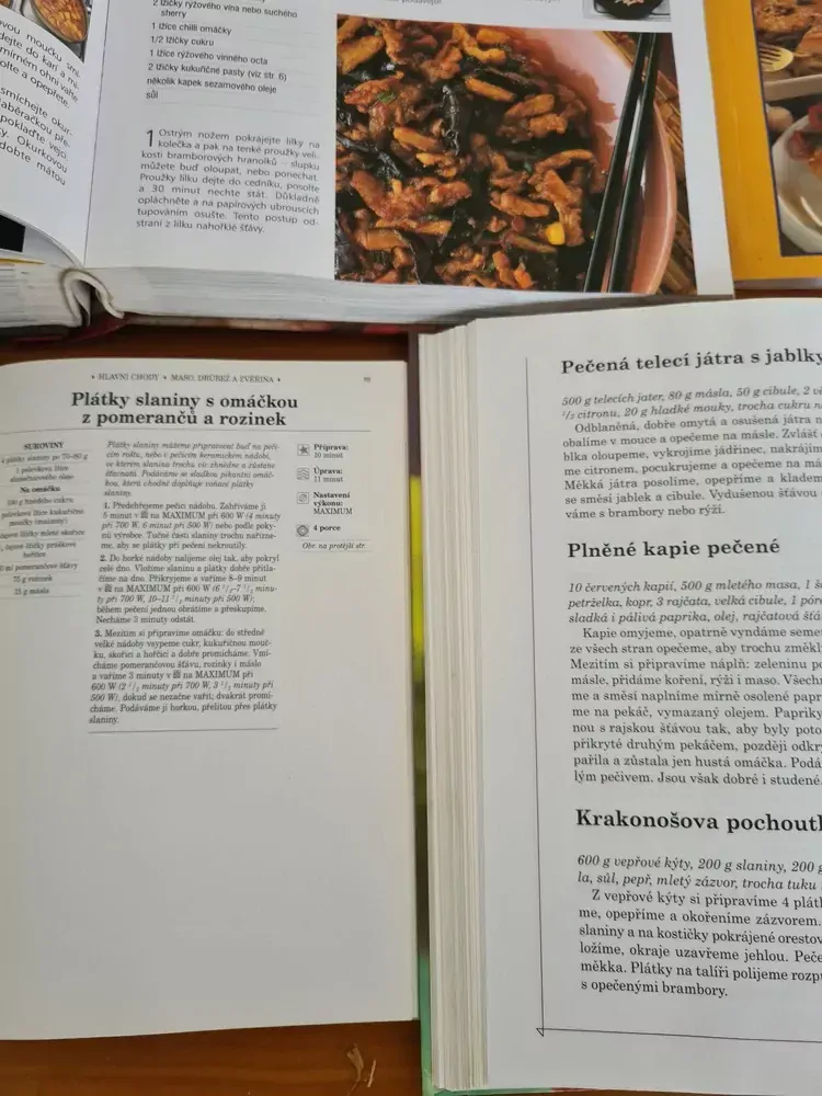 Kuchařka, knihy s recepty, 4x, cena za vše 