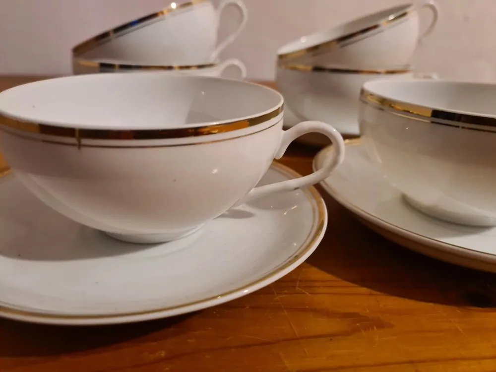 Porcelánová sada na kávu, čaj, 6+4, China