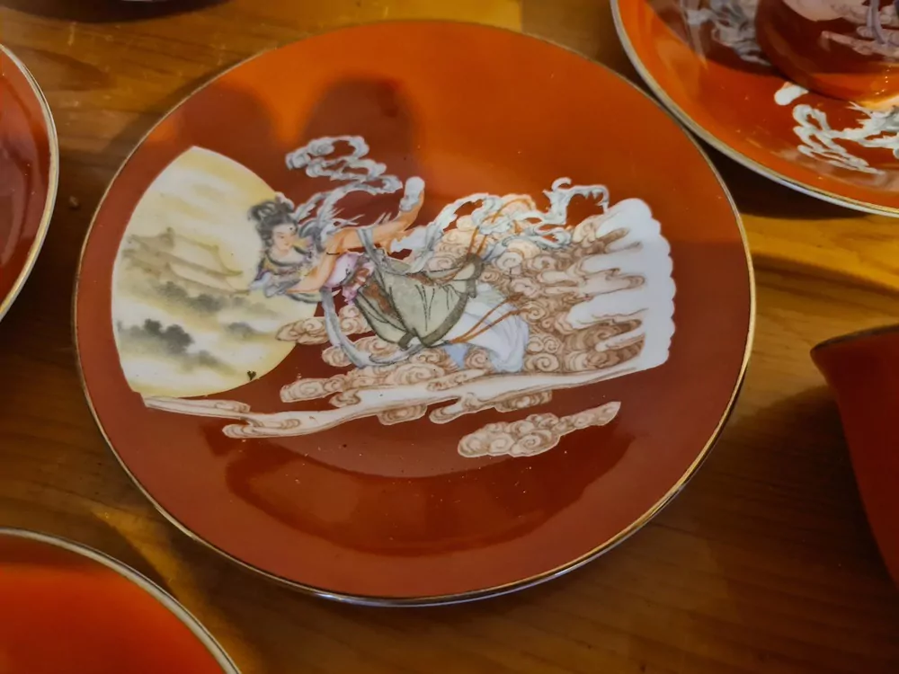 Porcelánová sada na kávu, čaj, asiatika, 15ks,  China 
