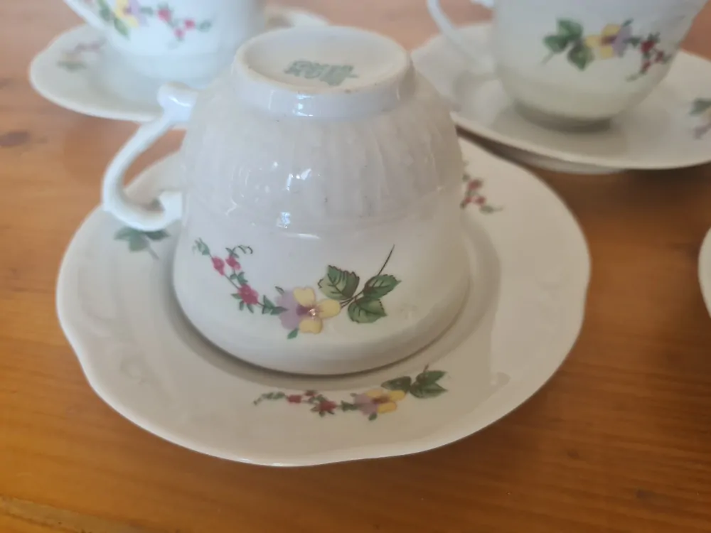 Porcelánová sada na kávu, 5+5, Polsko, cena za vše 