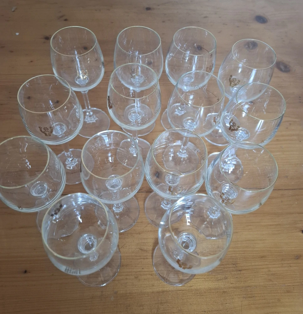 Retro gastro sklo, sklenice na alkohol 0,05l, RaJ