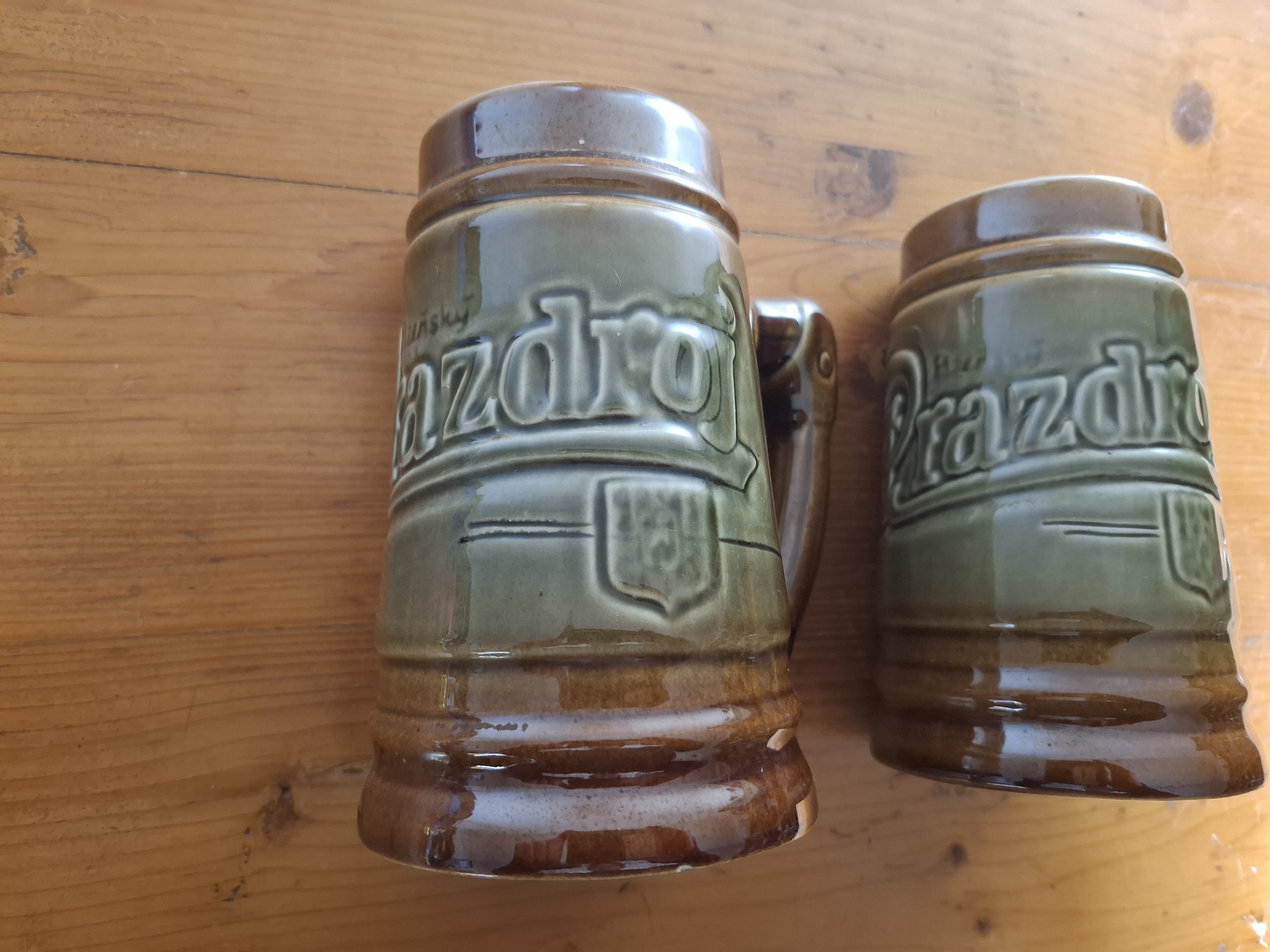 Pivní korbel, půllitr Prazdroj, výška 16,5cm