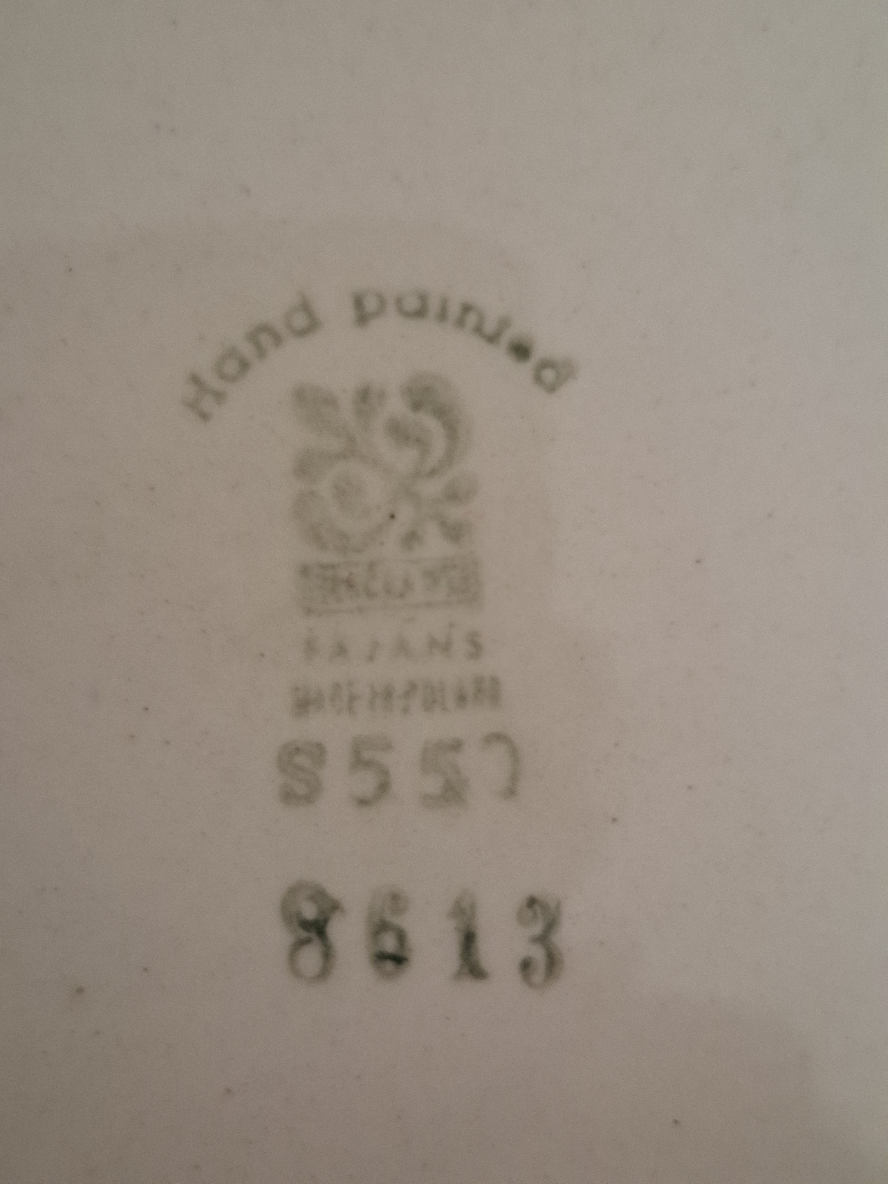 Malovaný talíř, Fajáns Polsko, keramika k zavěšení 