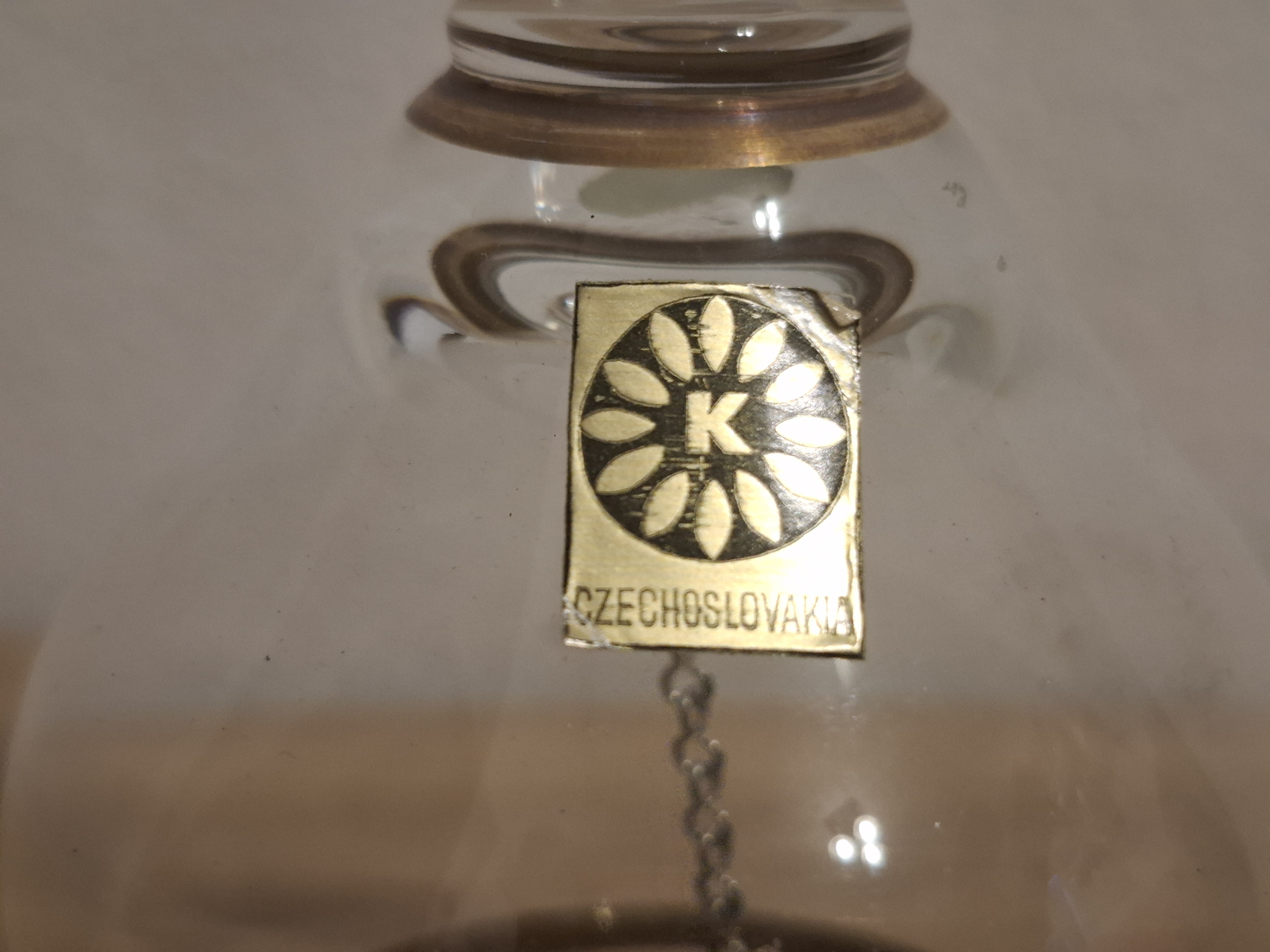 Bílý zvoneček, sklárna Květná Czechoslovakia 