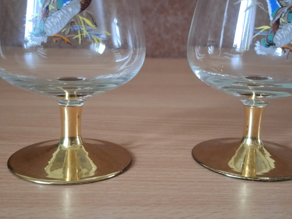 Napoleonky, myslivost, 2ks, dekor kachna, cena za oba kusy dohromady 