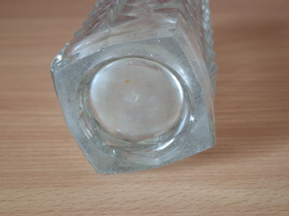 Váza, hranatá, J. Zejmon,  sklo Union Czechoslovakia 