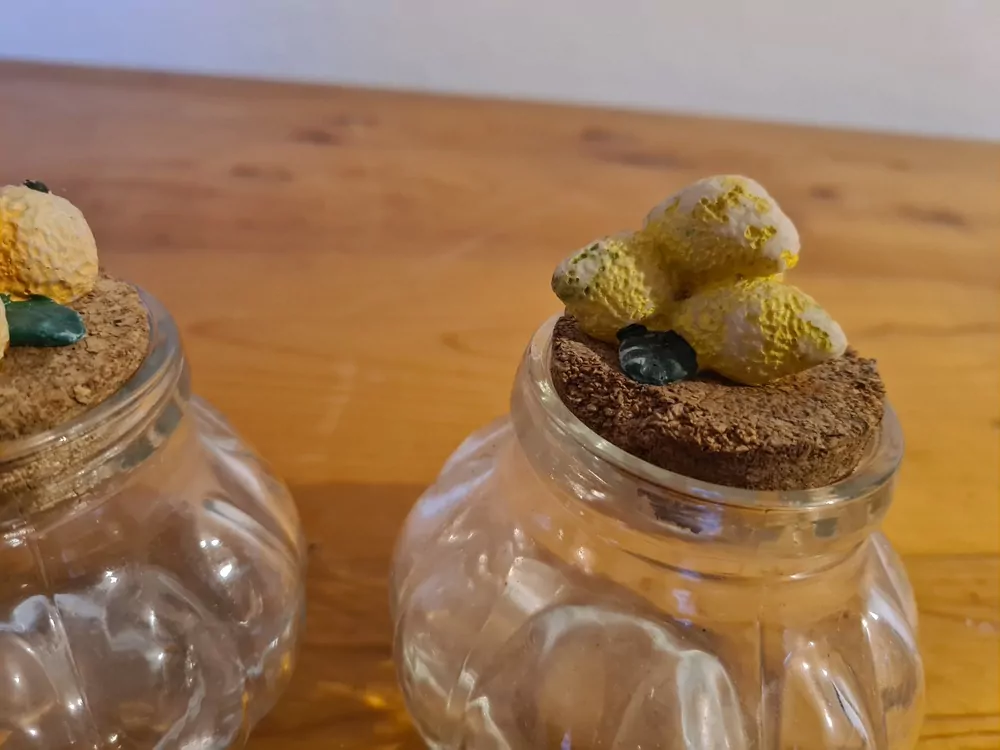 Skleněná dóza, 2x, výška 12cm